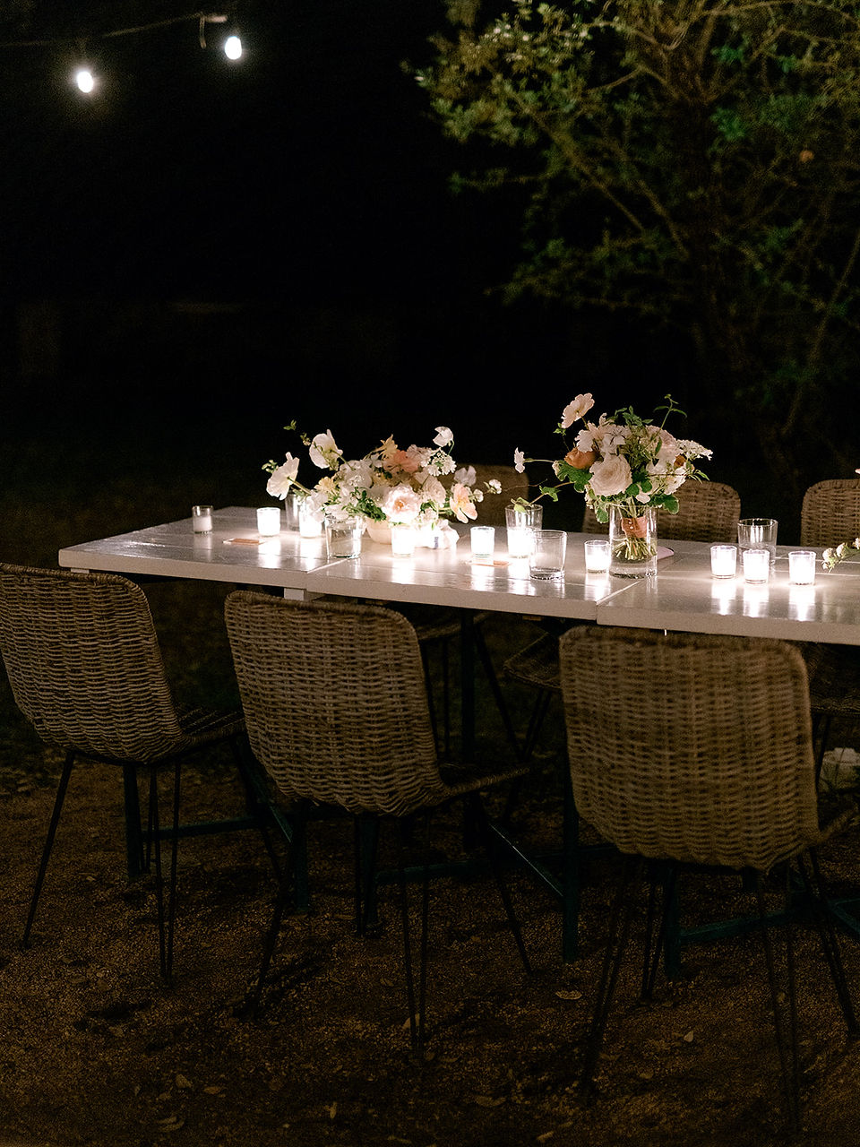outdoor wedding reception at The Wayback