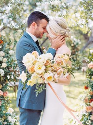 bride and groom portraits for their wedding at the wayback in austin texas