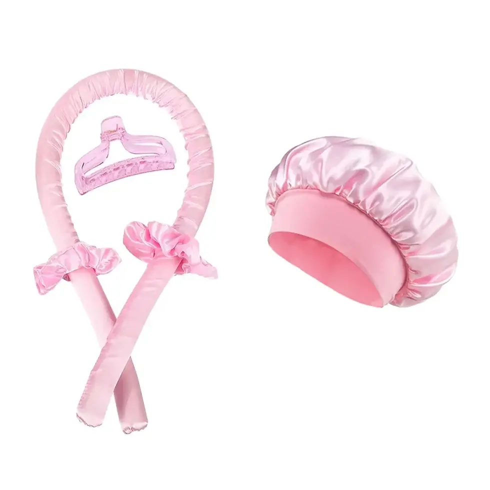 Thumbnail: No-Heat Curling Iron Set Night Cap Hair Roller Set Lazy Hair Curlers Headband Ha