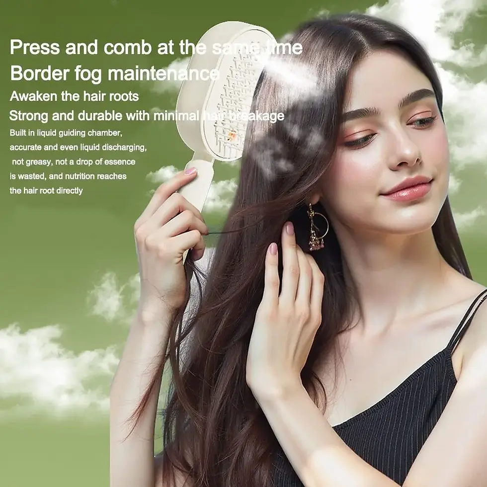 Thumbnail: Electric Spray Air Cushions Massage Comb 3 in 1 Self Cleaning Steam Essential Oi
