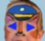 Child with Paw Patrol face painting
