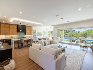 The Messina by Trust Home Builders: great room and kitchen