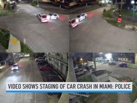 Surveillance Video Catches Staged Crash in Miami, FL, Leading to 4 Arrests