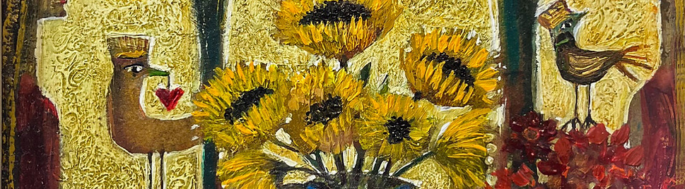 A New Day, Bright Still life with sunflowers