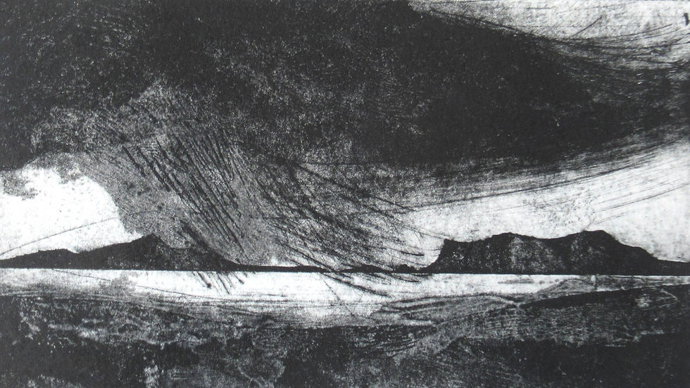 Cloudscape ii Liz Myhill Collagraph 14cm x 8cm £130 copy