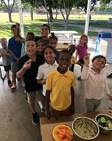 Students benefiting from SOS Foundation's food access and nutrition education programs in Monroe County, Florida Keys