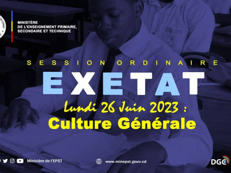 EXETAT-2023 en RDC: L'EPST fixe l'opinion