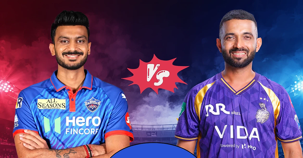 Delhi Capitals vs Kolkata Knight Riders standings IPL