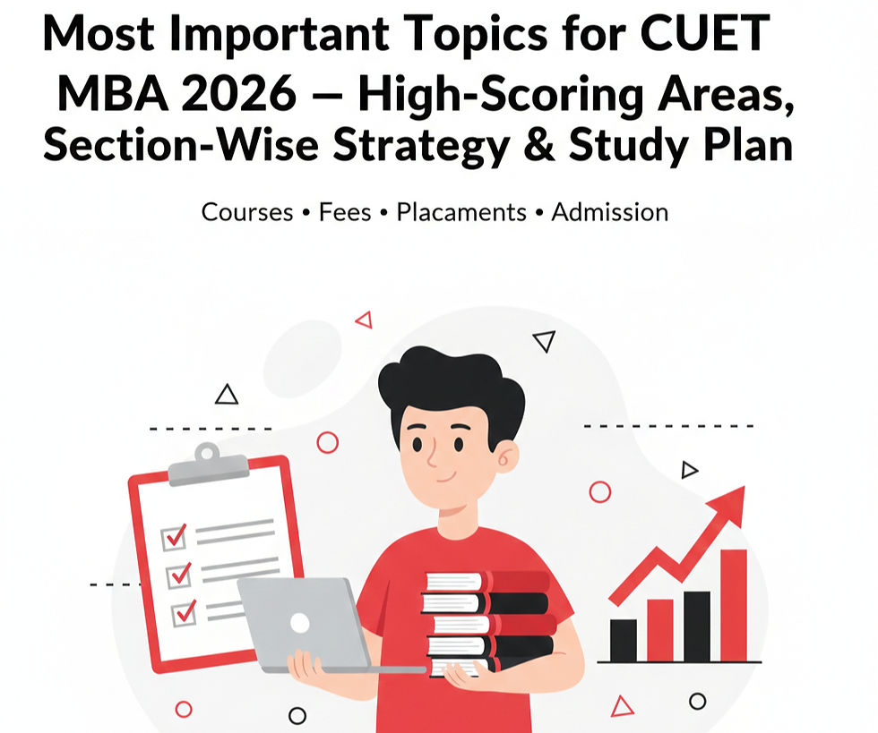 Most Important Topics for CUET MBA 2026: High-Scoring Areas, Section-Wise Strategy & Study Plan