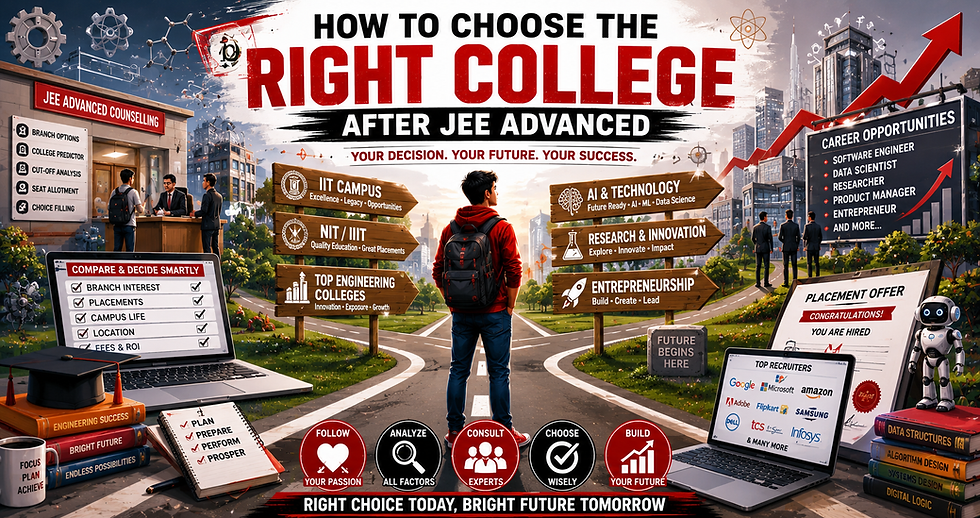 How to Choose the Right College After JEE Advanced: Complete 2026 Counselling & College Selection Guide