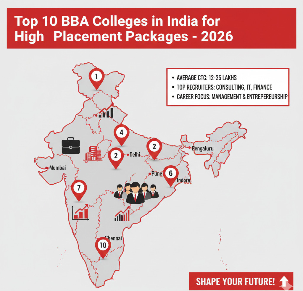 Top 10 BBA Colleges in India for High Placement Packages – 2026 Guide