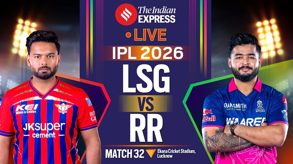 Rajasthan Royals vs Lucknow Super Giants match 2026 players competing on cricket field with action moment