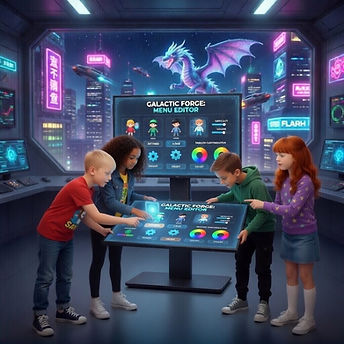 IT-интенсив Лагерь Разработка игр на Unity - день 5 дети разрабатывают игру