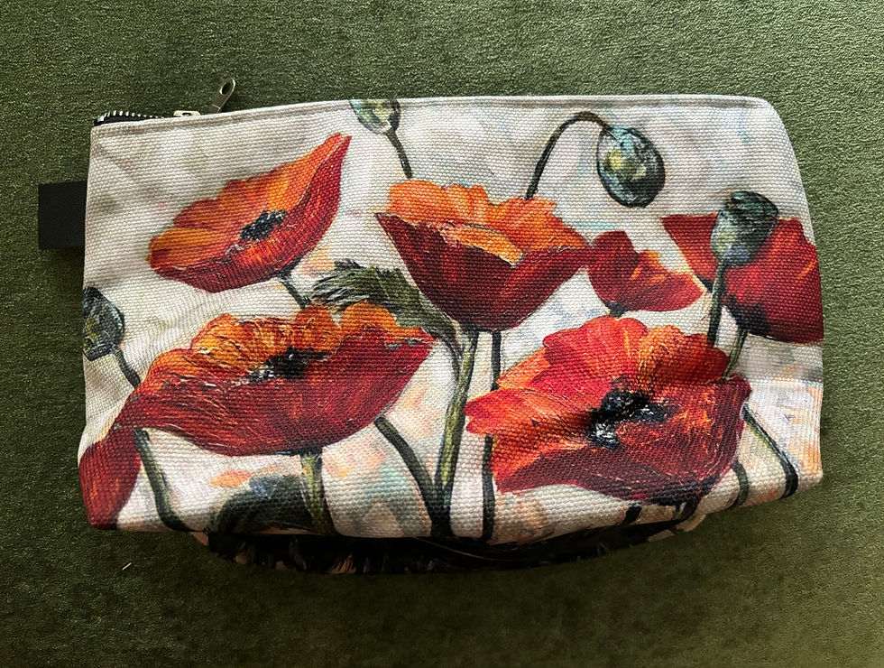 Cosmetic Bag- Poppies