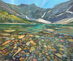 Peak Sun at Crypt Lake 30 X 40"