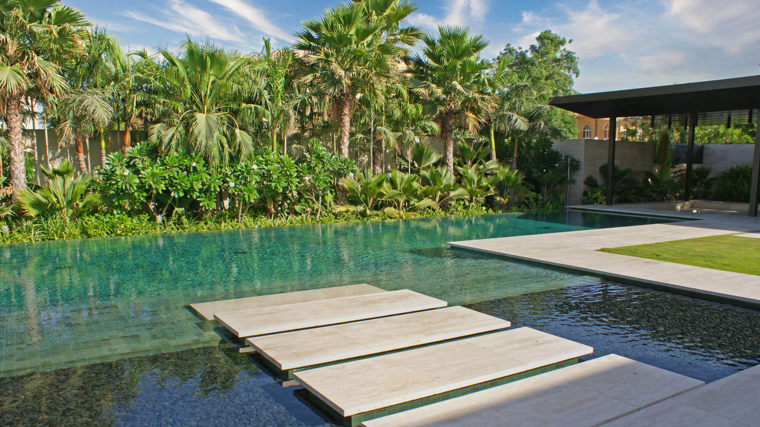Desert INK private villa pool with planting