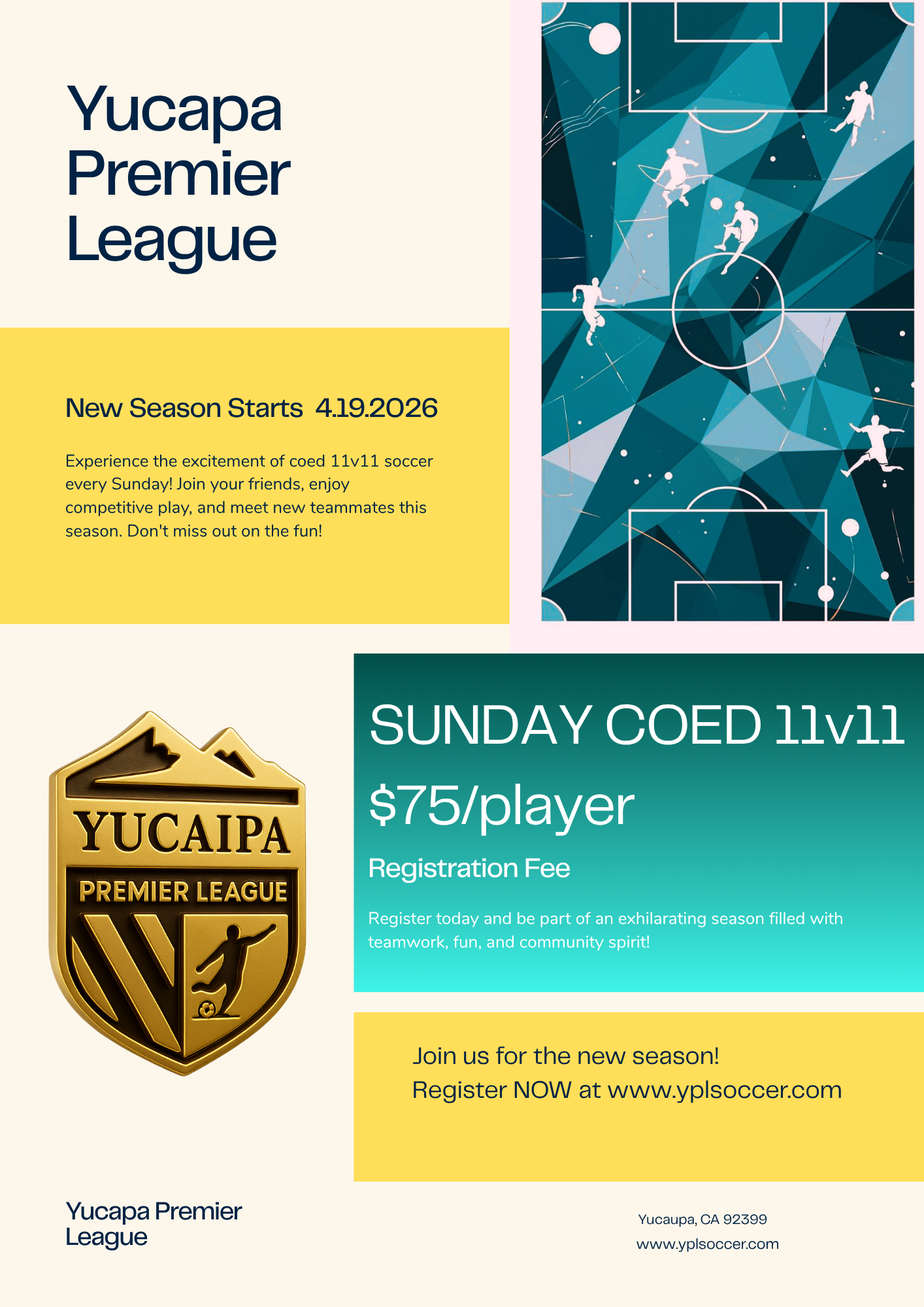 CoEd Sunday Division *MenOver30, Women Open Age*