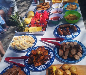 BBQ lunch on the beach in Papagayo Costa Rica