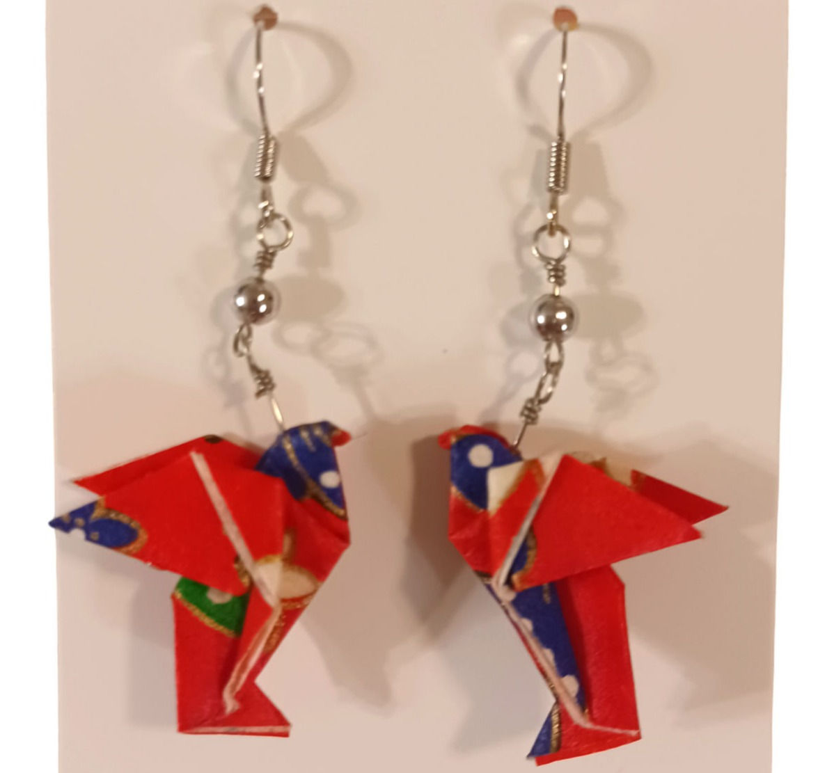 Origami bird earrings