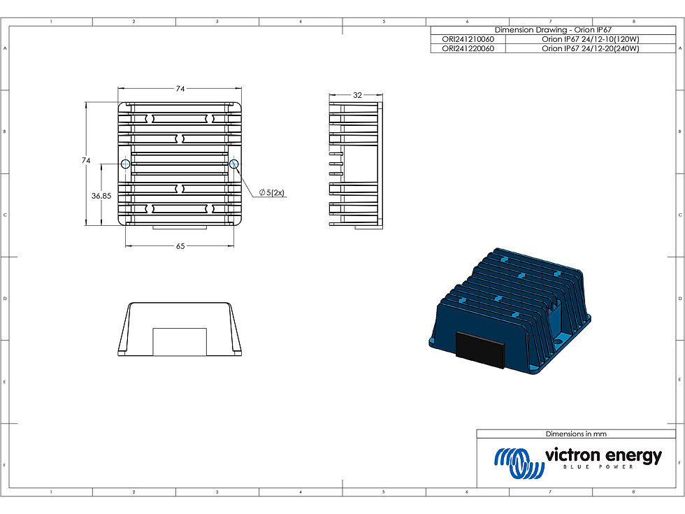 Miniature : Convertisseurs Orion IP67 24/12
