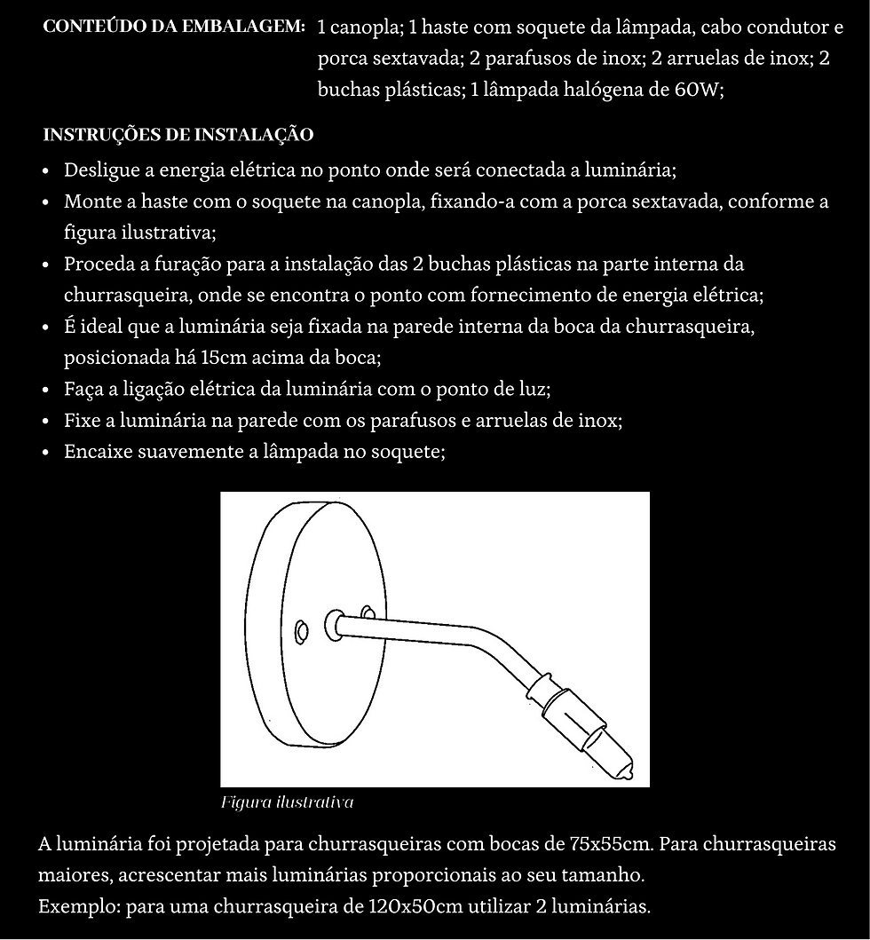 Miniatura: Luminária Churrasqueira