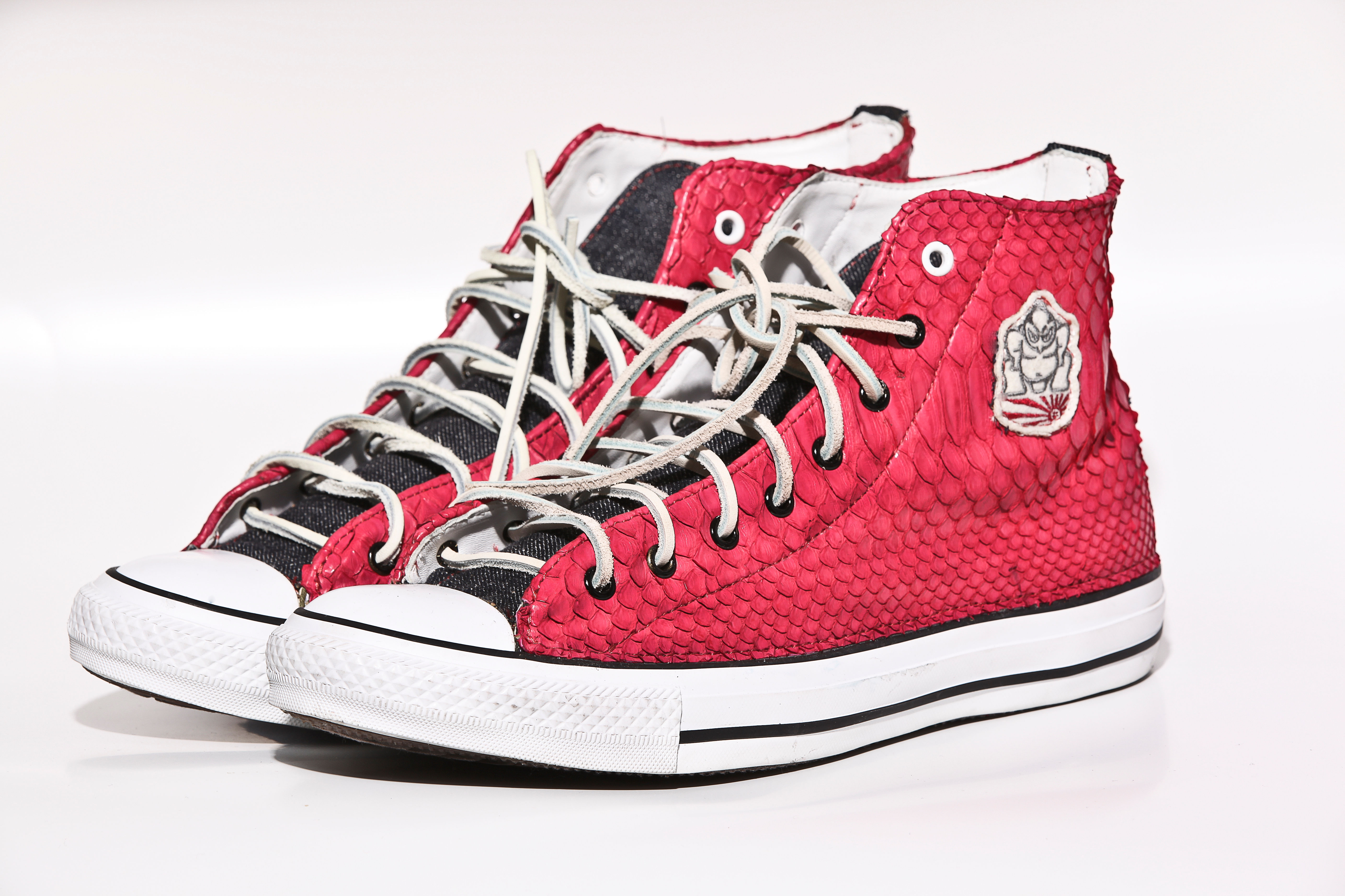 CUSTOM DENIM AND PYTHON ALL STARS