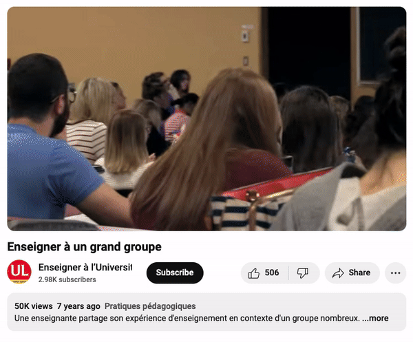gif of a youtube video about the growing size of classes.