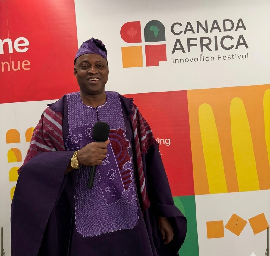 Dr. Kazeem Kolawole Raji delivers the NBTI keynote at the Canada-Africa Innovation Festival in Toronto.