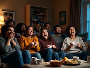 People entertained by storytelling