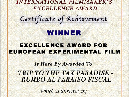 BEST EUROPEAN EXPERIMENTAL FILM AWARDS GOES TO TRIP TO THE TAX PARADISE !!!