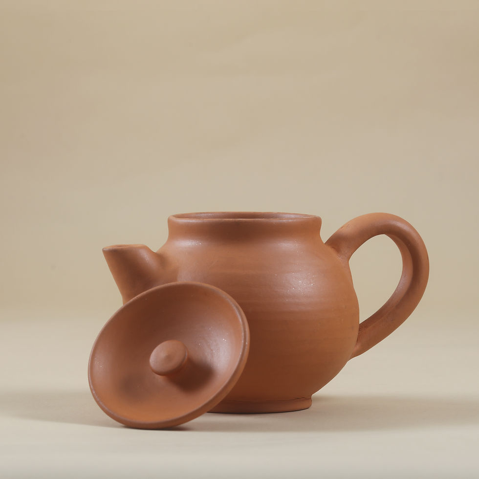 Thumbnail: Vanchai Premium Handmade Terracotta Milk/Tea Pot with Lid (500 ml)