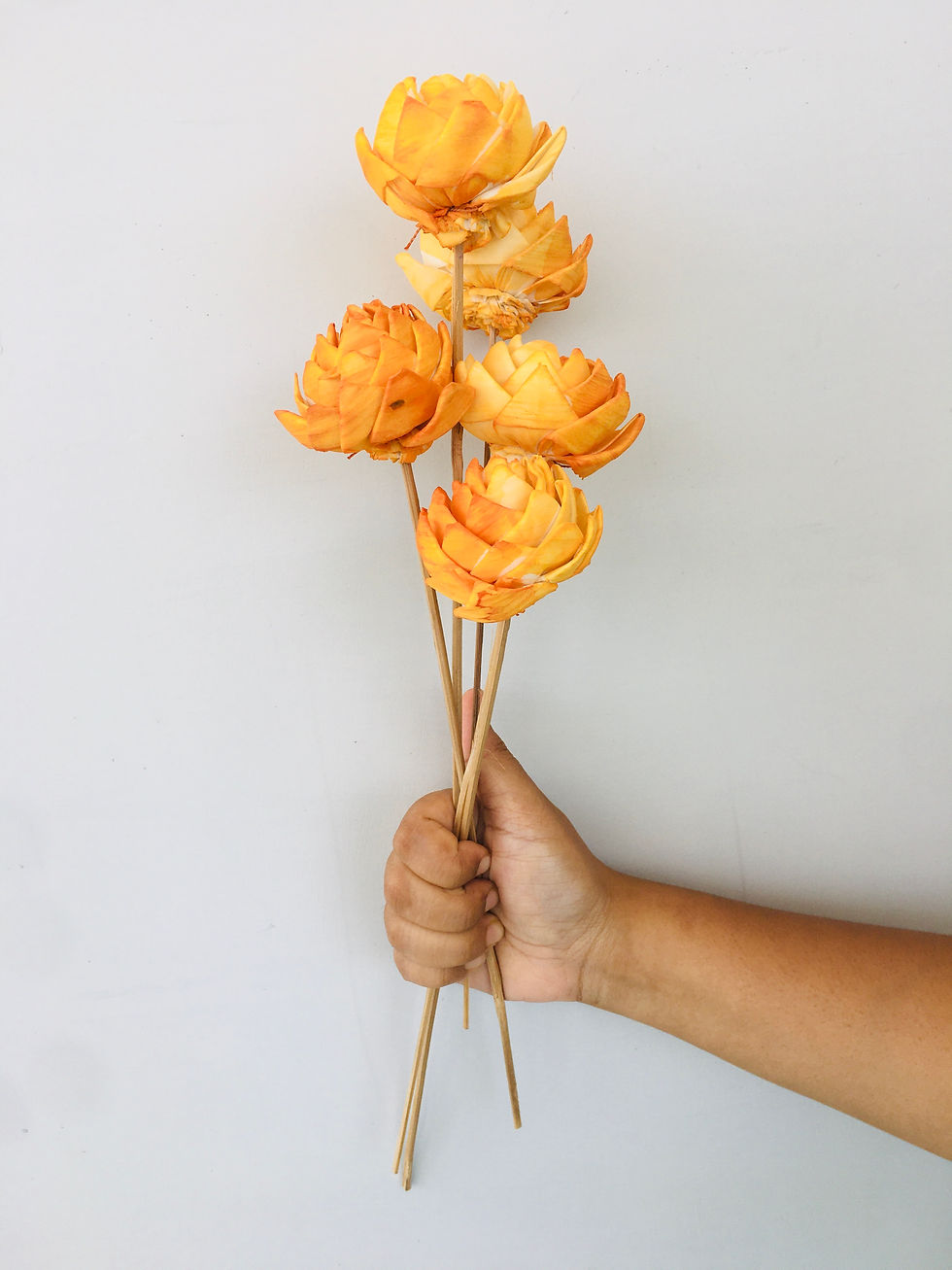 Thumbnail: Ombre Ochre Sola Flower (5pcs)