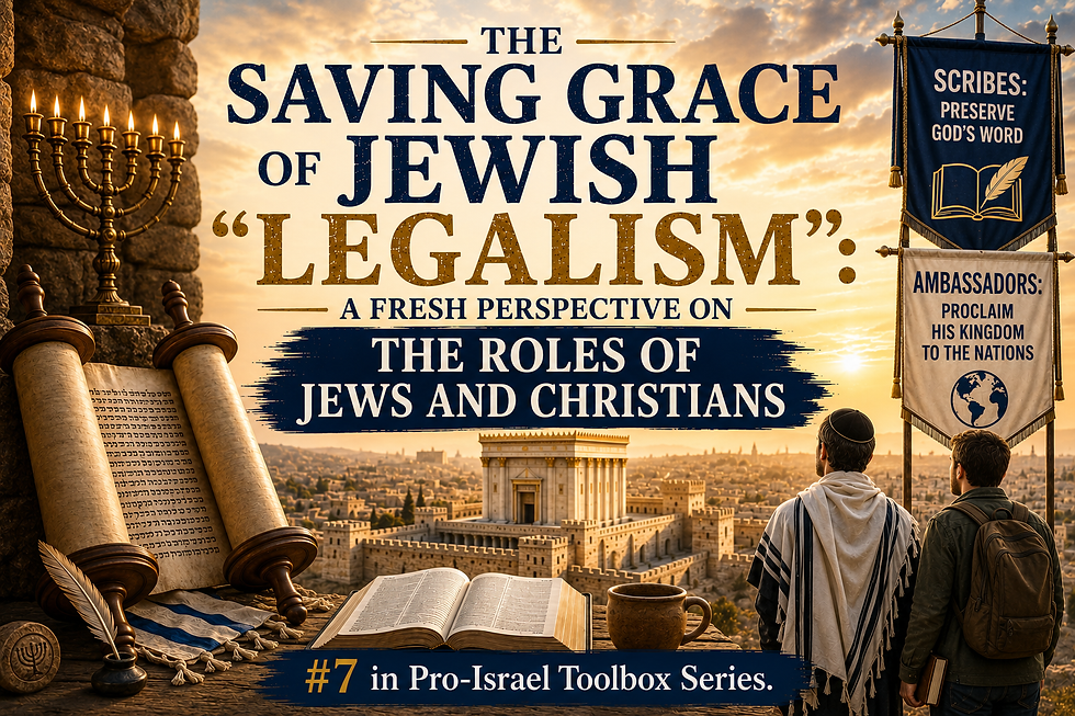 The Saving Grace of Jewish “Legalism”: A Fresh Perspective on the Roles of Jews and Christians