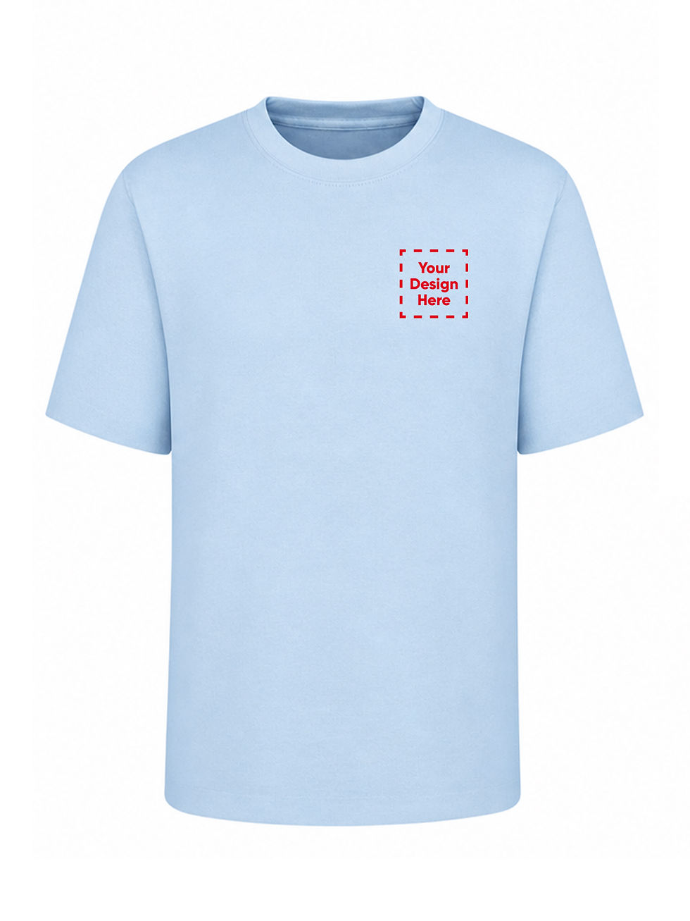 Thumbnail: YOUR DESIGN HEAVY SWEATSHIRT BABYBLUE/RED