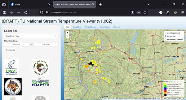 TU National Stream Temperature Viewer