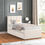 Thumbnail: MAYA - Beige Twin Platform Bed w/ Trundle