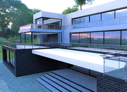 Residential home with windows tinted