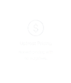 Upfront pricing badge for YOUPOINT junk removal and landscaping services