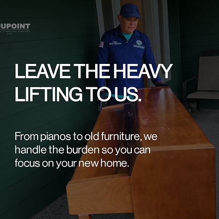 YOUPOINT Removal & Hauling Services team member removing heavy furniture during a residential junk removal project in Pierce County, Washington.