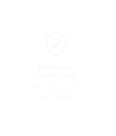 Satisfaction guaranteed badge for YOUPOINT junk removal and landscaping services
