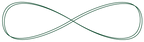 Logo lemniscaat in donker groen