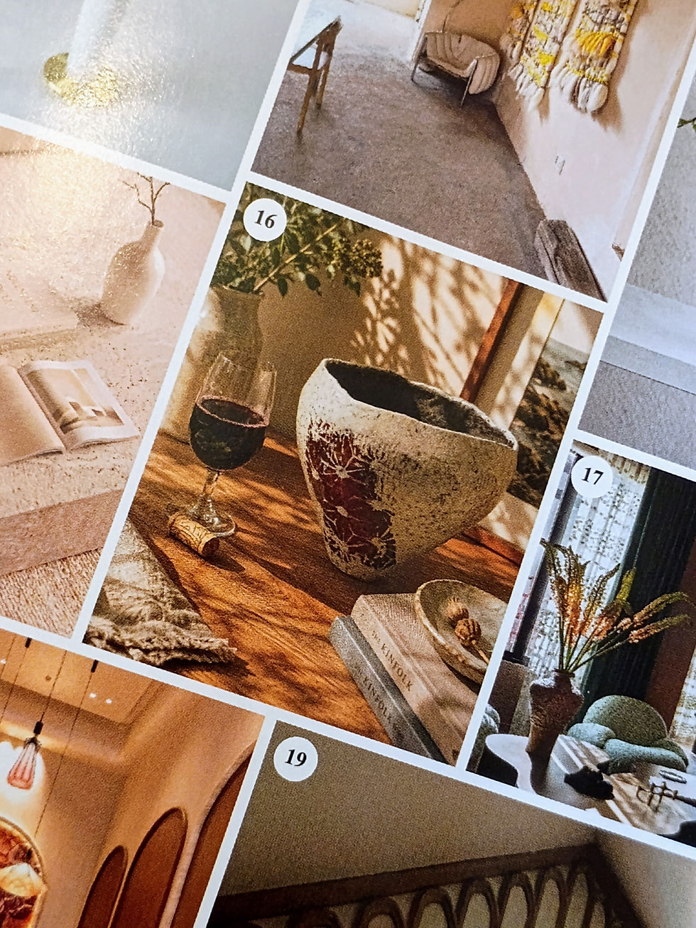 Village Ceramics & Crafts raku vessel featured in The Design Edit pages of The World of Interiors magazine.