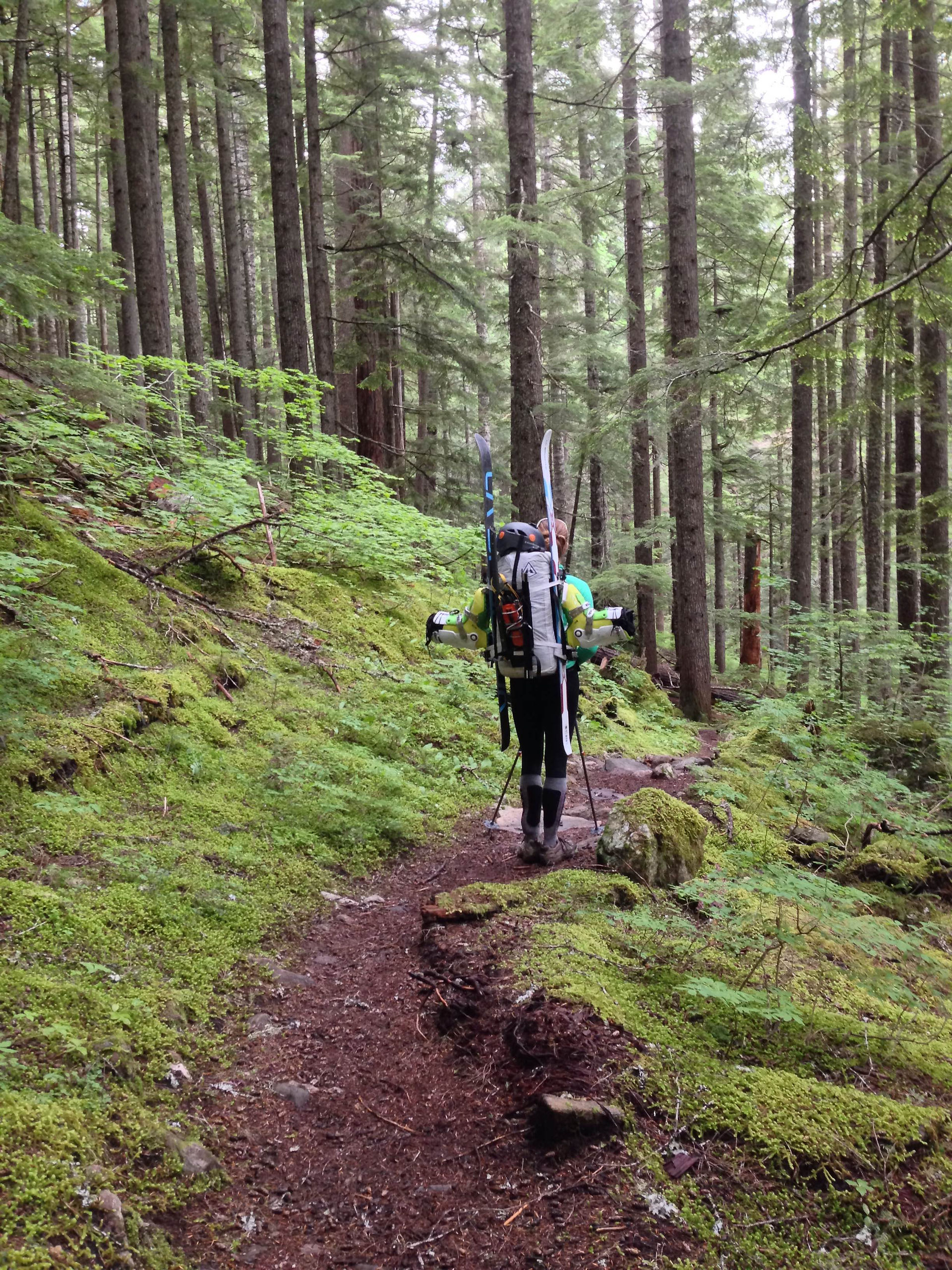 Packing Skis on Dry Ground
