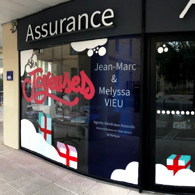 Fresque Murale Entreprise - Agence Axa, Montpellier