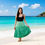 Thumbnail: Natures Garden - Green Ombre Skirt - SI-1049