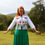 Thumbnail: Jacket - White with Red Embroidery -