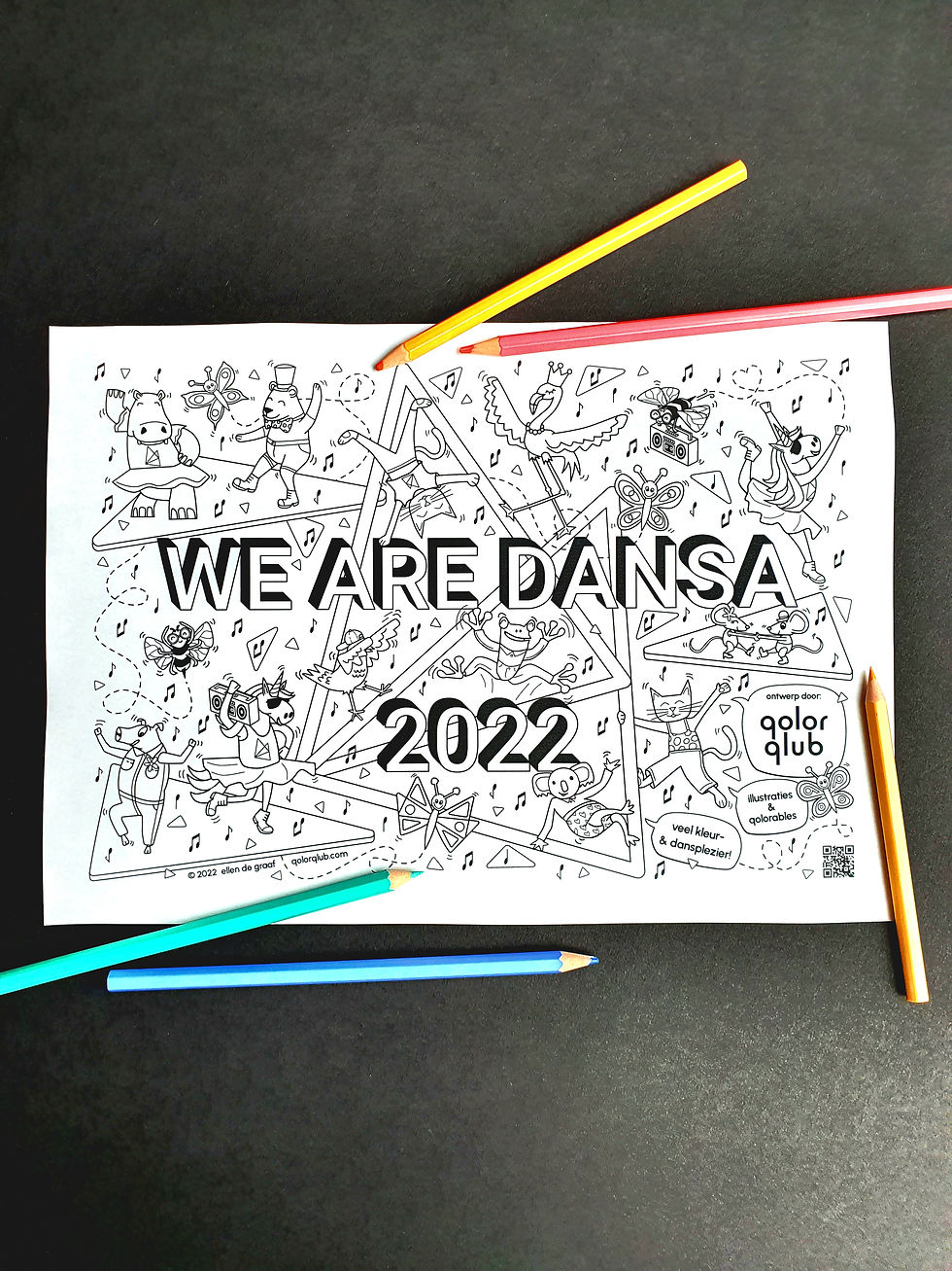 kleurplaat dansa foto