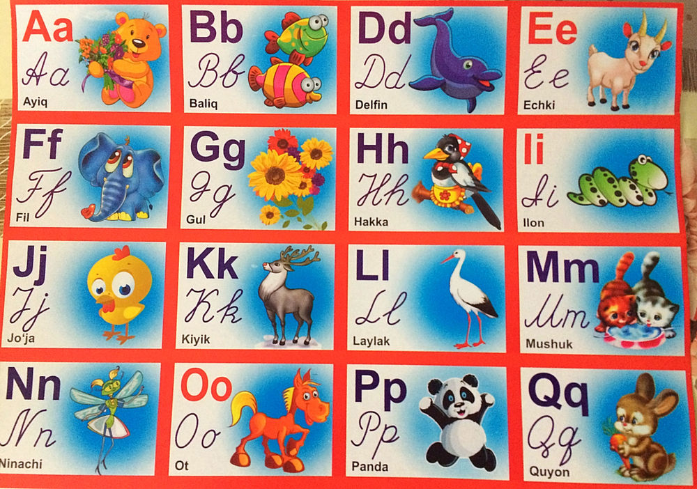 The Uzbek alphabet / Das usbekische Alphabet