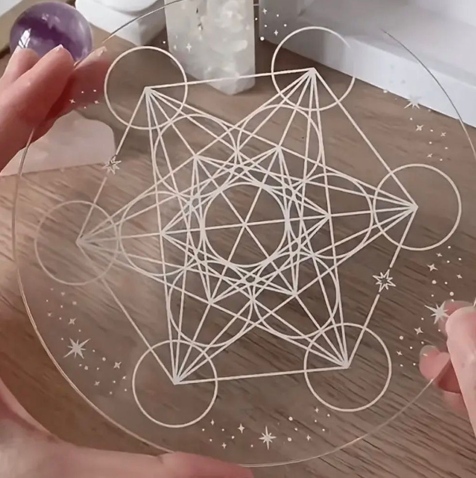 Large Hexagonal Chakra Acrylic Tray