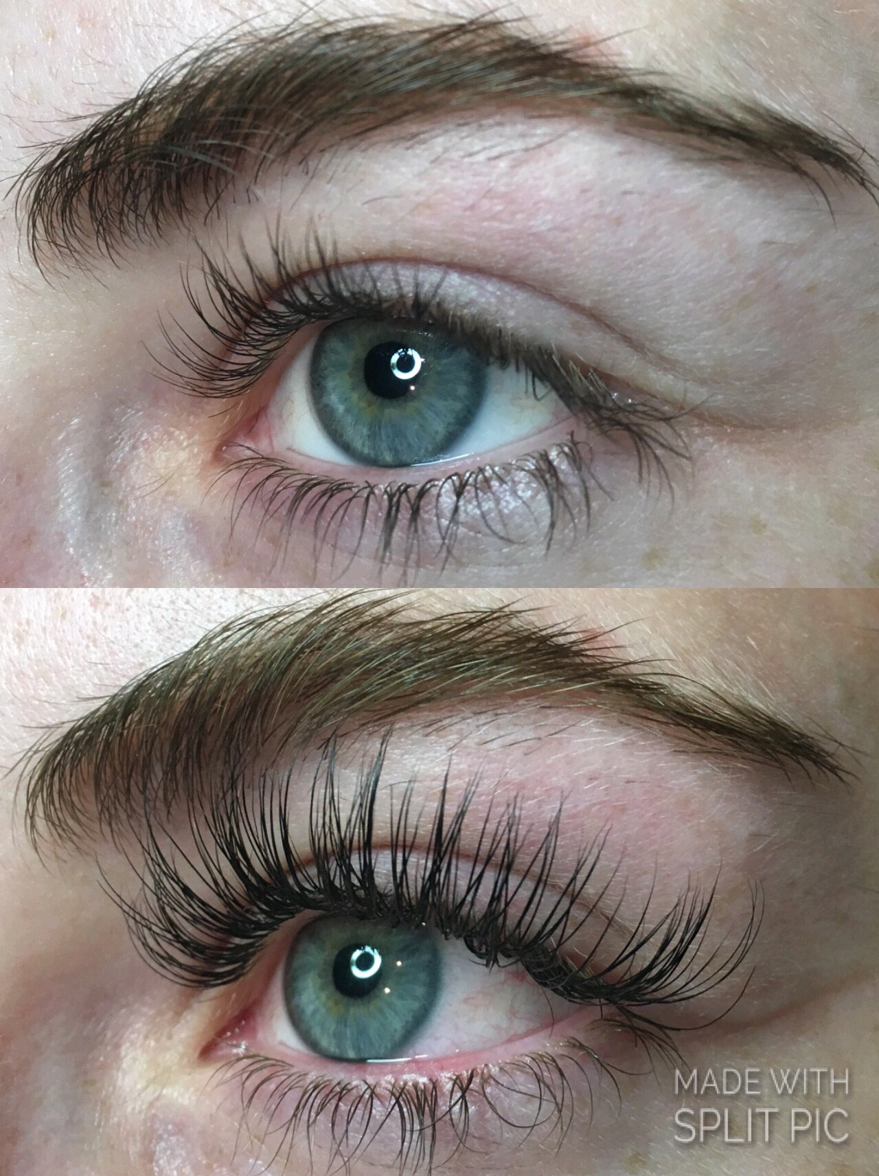 Eyelash Extensions Before and After